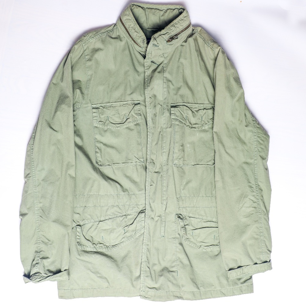 Military Jacket with Hidden Hood